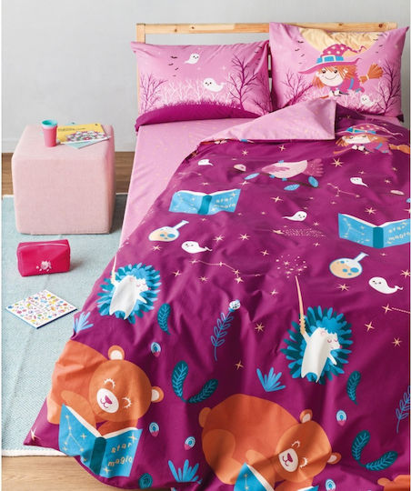 Kentia Kids Duvet Single Hans Purple-pink 160x240cm