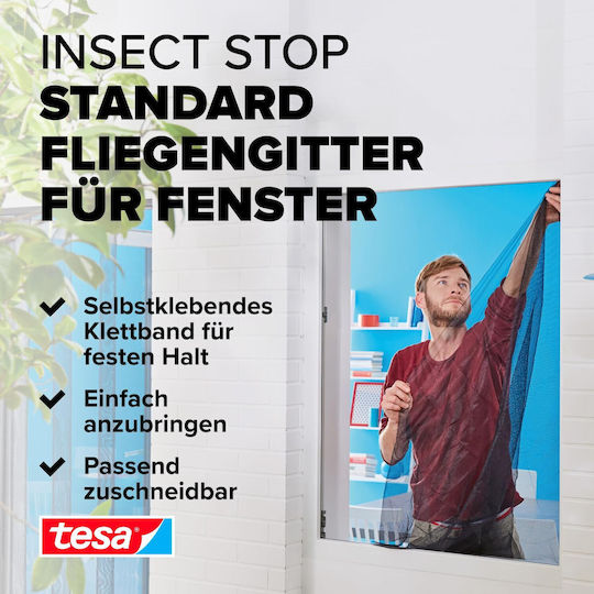 Tesa Window Mosquito Net White Standard 1.1 x 1.3m
