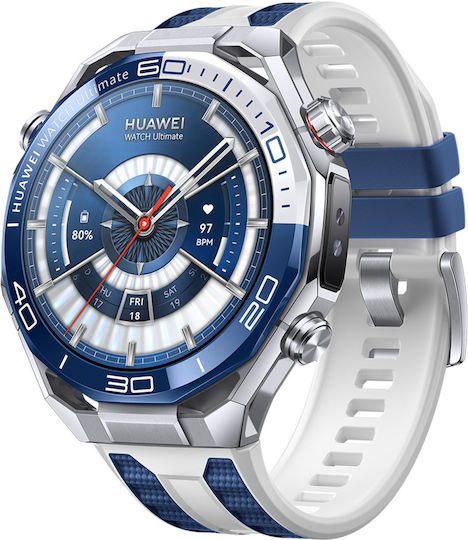 Huawei Watch Ultimate 2 Stainless Steel 48mm Waterproof with SIM and Heart Rate Monitor (Blue)