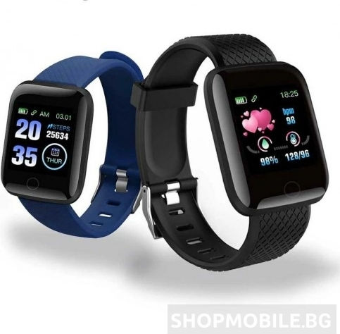 ID116 plus Smartwatch με Παλμογράφο (Μωβ)