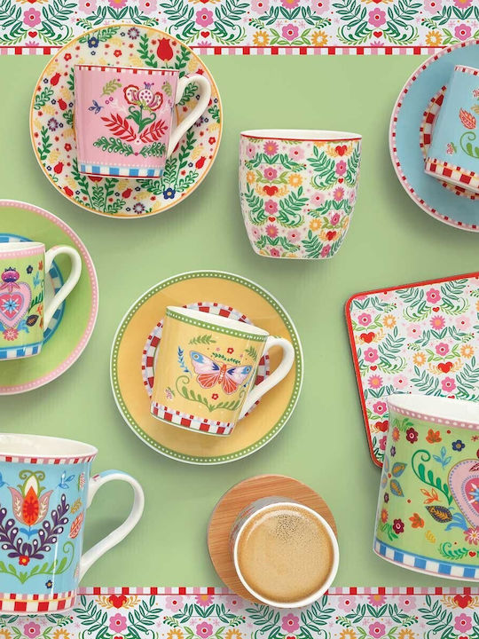 Spring Set Căni Ceai Din porțelan Multicolore 240ml 2buc