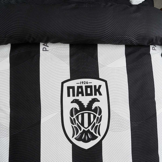 Vesta Home Σετ Παιδική Παπλωματοθήκη Μονή με Μαξιλαροθήκη Βαμβακερή Μαύρη 170x240εκ.
