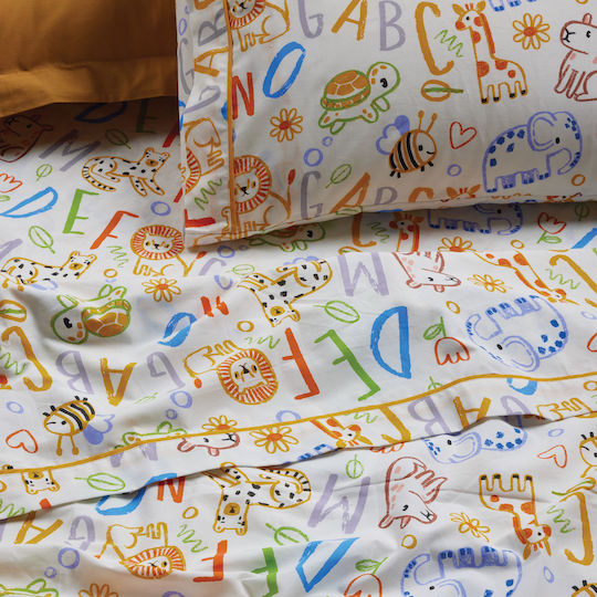 Das Home 4970 Set Kinderbettbezug Einzel mit Kissenbezug Multicolor 160x240cm