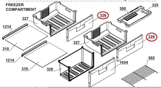 Față Sertar Congelator C00872646 Arctic Beko 4331796900