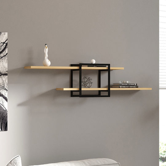 Raft Mone Sapphire Stejar - Negru 120x18x30cm