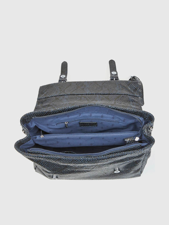 Fabric Women's Handbag Blue