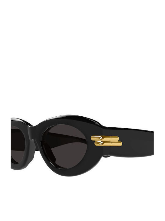 Bottega Veneta Damen Sonnenbrille mit Schwarz Kunststoff Gestell und Gray Linse BV1322S 001