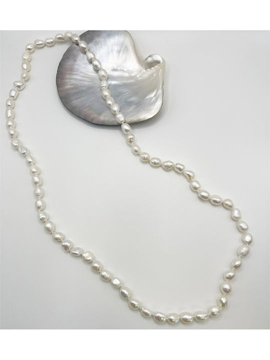 Κολιέ Λευκά Μαργαριτάρια Fresh Water Pearl S123469