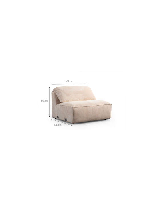 Flamingo Corner 1 Corner Couch Cream 335x385x80 cm