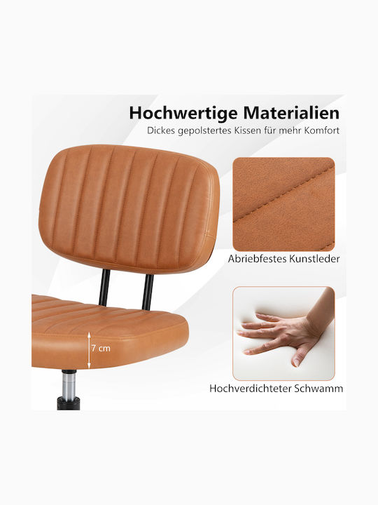 Costway Office Chair with Adjustable Brown Arms