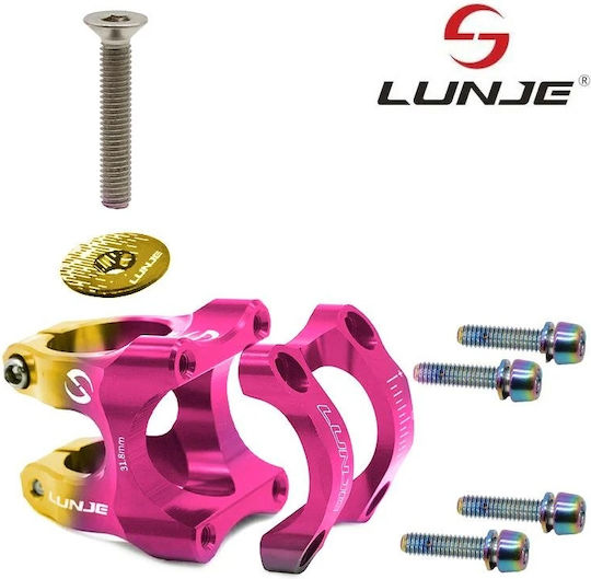 Lunje Handlebar Stem A-head 31.8 Yellow-Pink