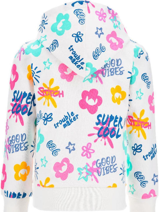 Kids Sweatshirt with Hood Ecru