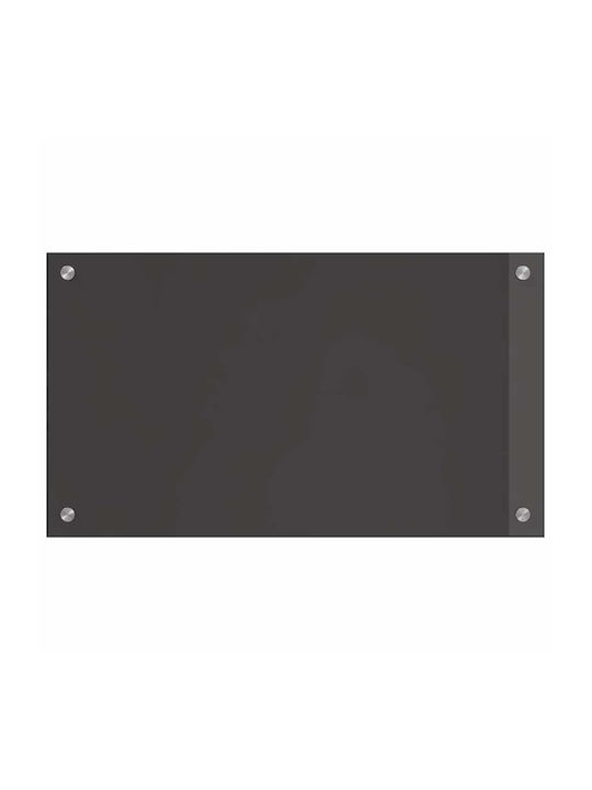 vidaXL Rectangular Glass Back Dark Gray 70x40cm 3415458 2 Pieces