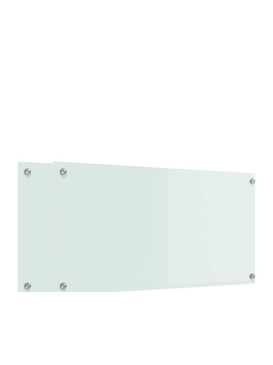 Vidaxl Kitchen Back Panel White 80 X 40 X 0.8 cm Tempered Glass