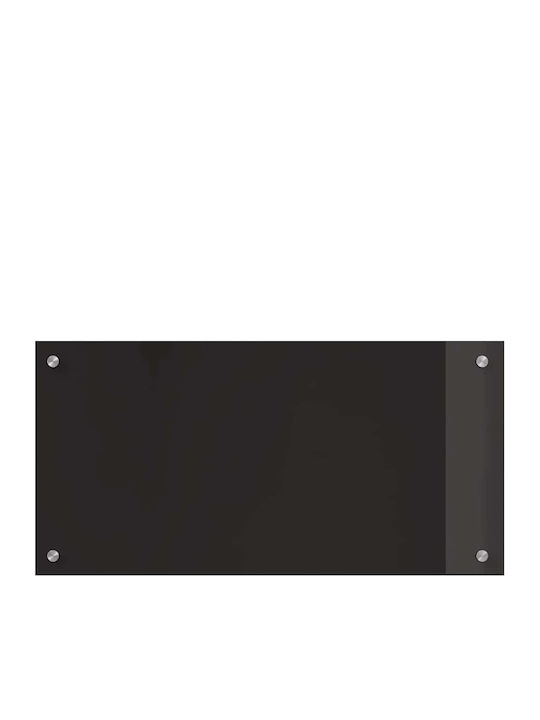 Vidaxl Kitchen Back Panel Black 80 x 40 x 0.8 cm Tempered Glass
