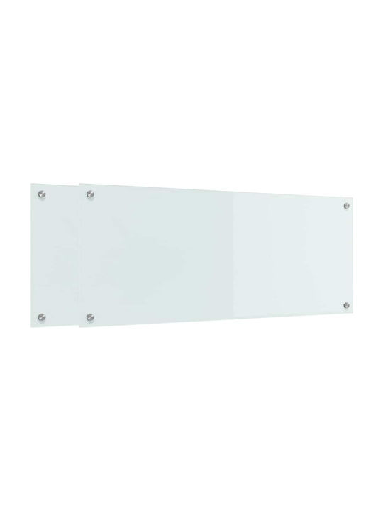 Vidaxl Kitchen Back Panel White 100 x 40 x 0.8 cm Tempered Glass