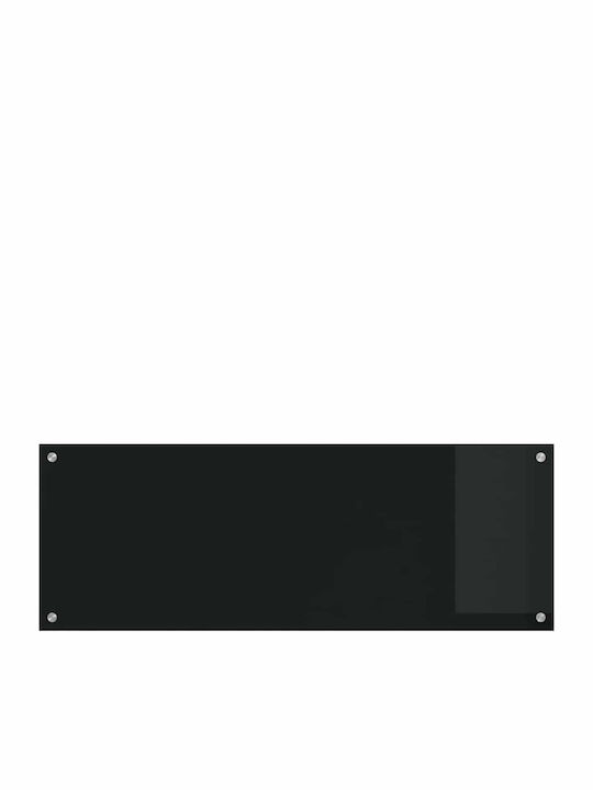 Vidaxl Back Panel Kitchen 2 Pcs Black 110 X 40 Cm Tempered Glass