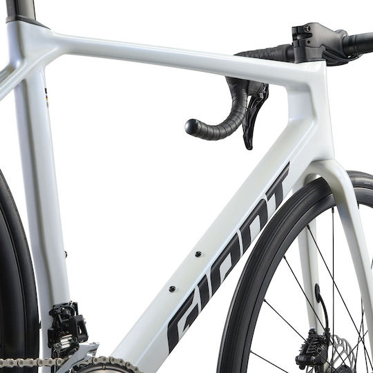 Giant TCR Advanced 2 PC 28" 2025 Λευκό Ποδήλατο Δρόμου με Ταχύτητες και Υδραυλικά Δισκόφρενα