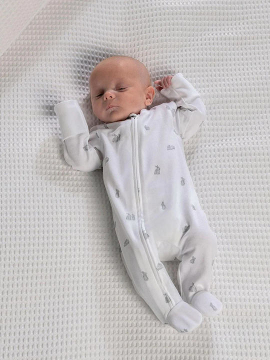 Mamas & Papas Baby-Strampler Weiß Mit Grau