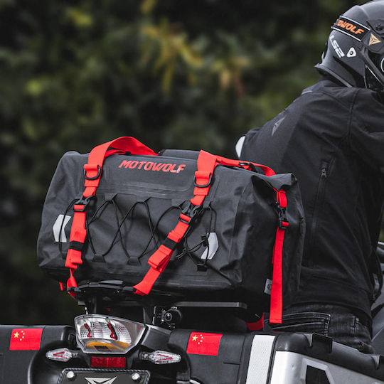 Motowolf Mb4r66l Motorcycle Tail Bag Waterproof 66lt In Black Colour