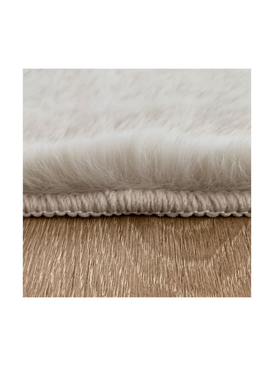 Beauty Home Non-slip Rectangular Ecru Rug 133x190cm 9641-133X190