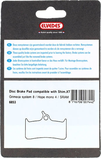 Elvedes 6853 Plăcuțe de frână pentru biciclete cu disc