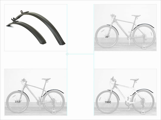 Author AXP-07 16061605 Fahrradschutzbleche Set