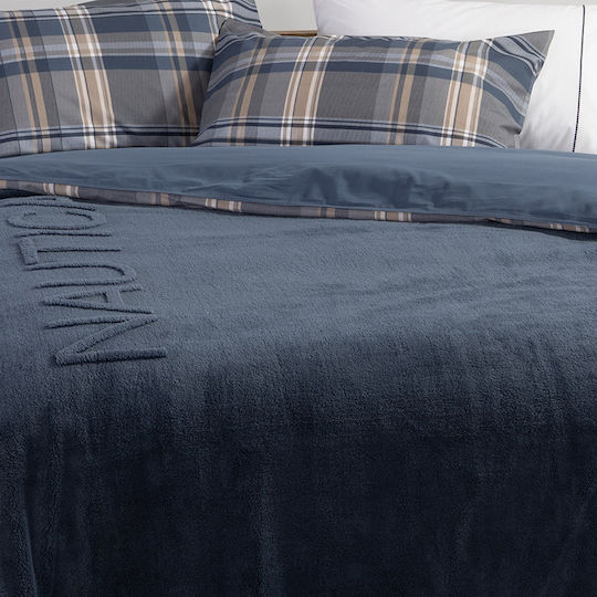 Nef-Nef Homeware Wave Одеяло Полар Двойно 230x240см Синьо