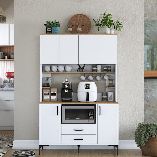 Μπουφές Ξύλινος White-oak 120x40x184.2cm