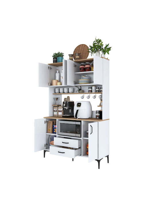 Μπουφές Ξύλινος White-oak 120x40x184.2cm