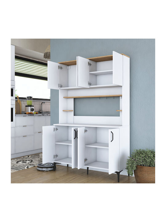 Мебели за съхранение White дървен Бял 120x40x184.2см