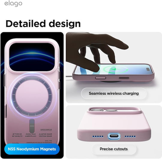 Elago Back Cover Σιλικόνης Λιλά (iPhone 17 Pro)