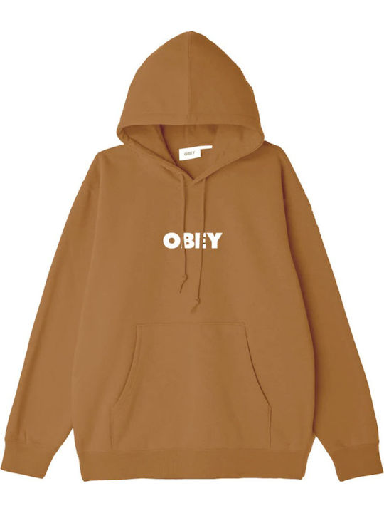 Bold Sweatshirt with Hood Brown Sugar
