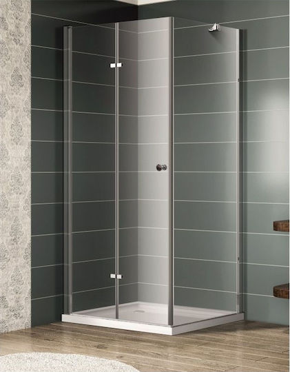 Inter Ceramic Διαχωριστικό Ντουζιέρας με Συρόμενη Πόρτα 200x200cm