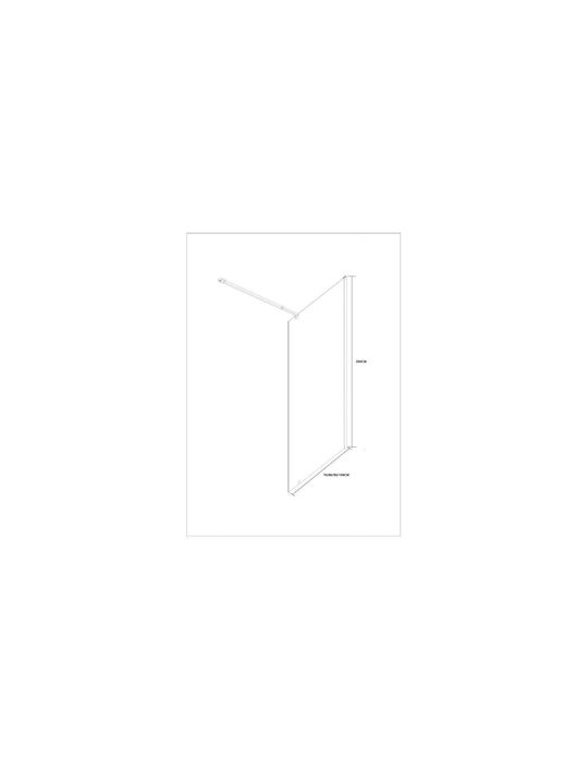 Inter Ceramic Разделител на верандата Душ с Плъзгащи се Врата 200x200см