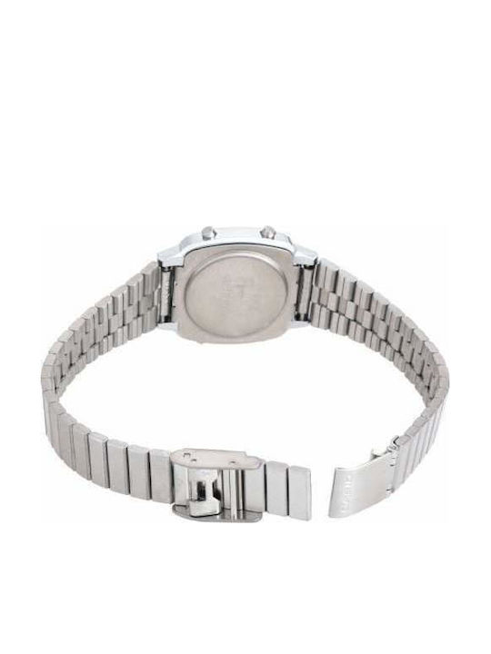 Casio Digital Women's Watch with Silver Metal Bracelet