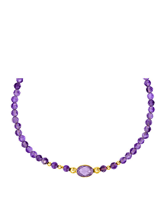14K Gold Bracelet with Amethyst Elements F124146 14K Gold Bracelet with Amethyst Elements F124146