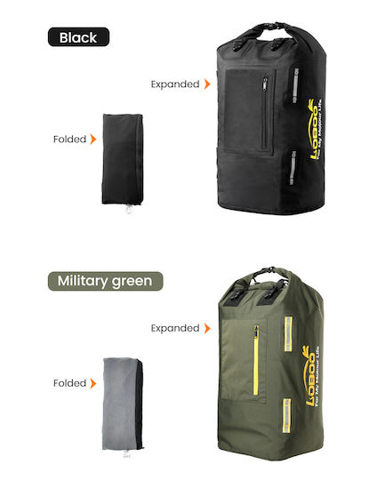Loboo Waterproof Motorcycle Tail Bag 30lt Black