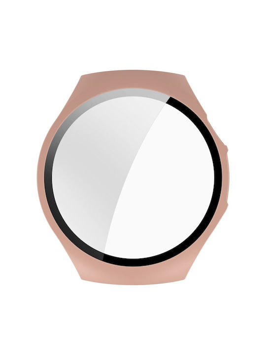 Πλαστική Θήκη με Τζαμάκι σε Ροζ χρώμα για Huawei Watch 5 - 42mm