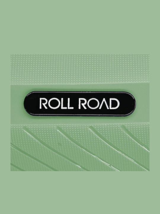 Roll Road Valiză de Călătorie Medie Dură Verde cu 4 roți Înălțime 64cm