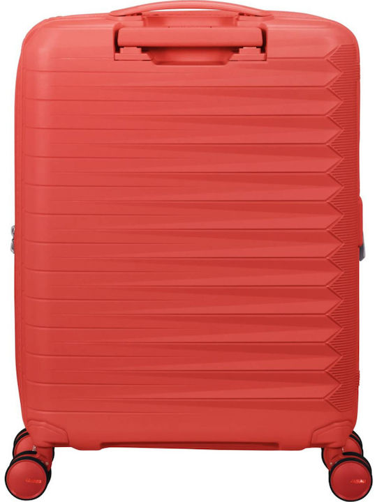 American Tourister Fastforward Cabin Hard Suitcase Sunset Coral with 4 Wheels Height 55cm