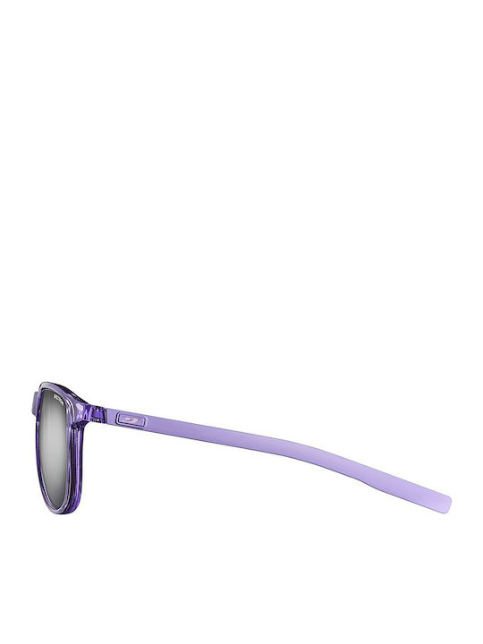 Julbo Unisex Sunglasses with Purple Plastic Frame and Purple Polarized Mirror Lens J5701118