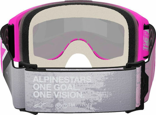 Μάσκα Μηχανής Motocross Alpinestars Vision 8 Lahnd Iron Pink Mirror-sil