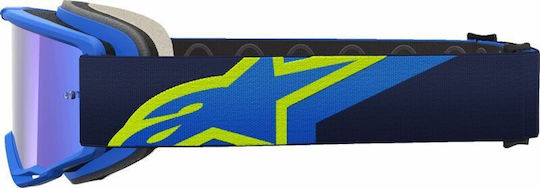 Μάσκα Motocross Alpinestars Vision 5 Corp Blue Yellow Mirror Blue