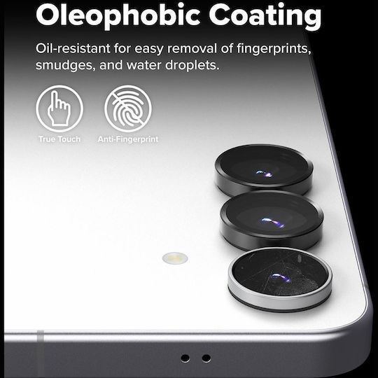 Ringke Frame Protector Προστασία Κάμερας Tempered Glass Μαύρο για το Galaxy S25 FE