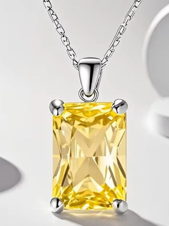 By Queen Jewelry Set S925 Rectangular Citrine
