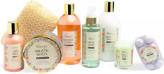 IDC Institute Holistic Beauty Lotus & White Tea Skin Care Set for Body Cleaning 8pcs