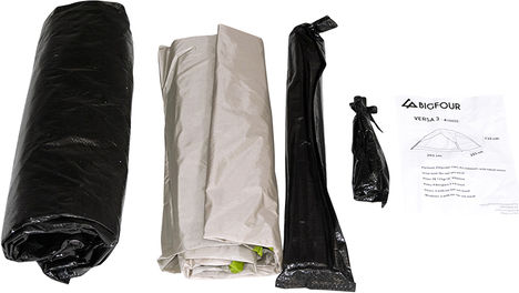 Bigfour Versa Camping Tent Igloo Silver For 3 People 205x205x135cm