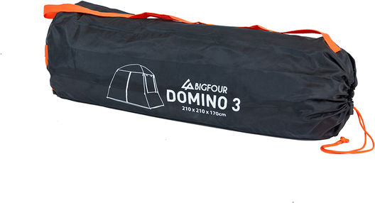 Bigfour Domino 3 Σκηνή Camping Ασημί για 3 Άτομα 210x210x170εκ.