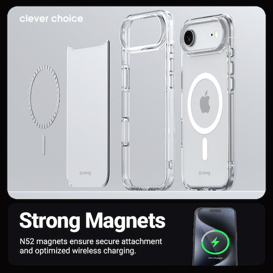 Crong Back Cover Silicone Transparent (iPhone 17 Pro Max)